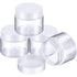 Patelai 4 Pieces Round Wide-mouth Leak Proof Plastic Container Jars with Lids for Travel Storage, 2 Ounce, White