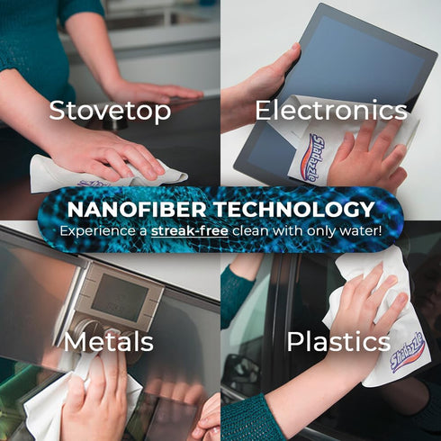 Nanofiber Cleaning Cloth - Microfiber Towels for Streak-Free Cleaning, Ideal for Cars and Household Use