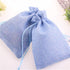 Tvoip 30Pack Burlap Bags with Drawstring, Gift Bags for Wedding Party and DIY Craft (Light Blue)