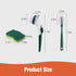 Set 3-Pack 10PCS CLEANHOME Kitchen Cleaning Tool - Dish Scrub Brush Kit with Non-Scratch Scrub Sponges, Bottle Brush