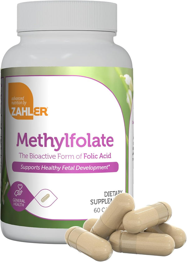 Zahler Methylfolate - Methylated Folic Acid 1000 mcg DFE L-Methylfolate - Supports Healthy Fetal Development and