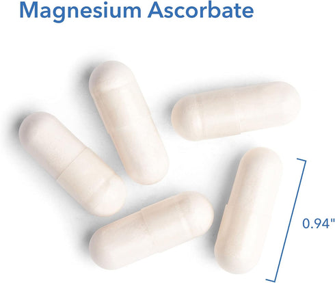 Allergy Research Group Magnesium Ascorbate Supplement, 1000mg Buffered Vitamin C, Immune Support, 100 Count