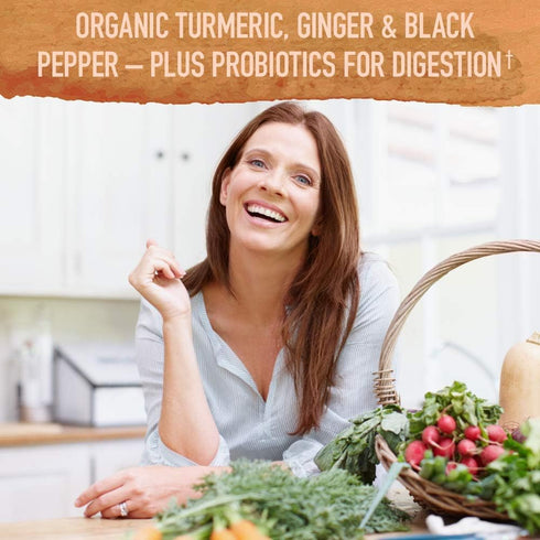 Garden of Life Organics Turmeric Booster Powder - 30 Servings, 50mg Curcumin (95% Curcuminoids), Probiotics, Organic,