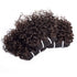 Peruvian Virgin Hair Short Kinky Curly Human Hair Weave Bundles - 3 Bundles 6 inches with 1 Small Closure