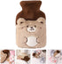 NUOBESTY Reusable Hot Water Bag with Plush Cover Cute Cartoon Leak Portable Warm Water Bottle for Comfort for Hands