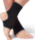 NEOTech Care Ankle Support Sleeve (1 Pair) - Open Heel, Light Compression Brace for Men, Women, Kids - Black Color