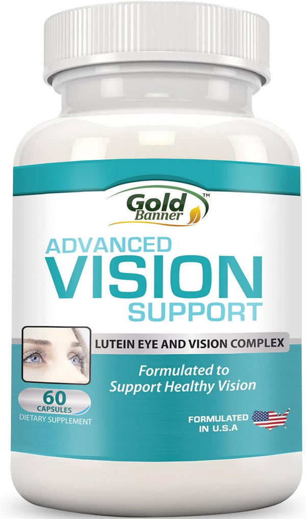 Advanced Vision Support, Lutein Eye & Vision Complex with Lutein, Bilberry, Zinc, Grapeseed & Essential Vitamins, All