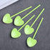 100 Piece Green Plastic Disposable Tasting Spoons, 4.1 Inch Dessert Spoon for Ice Cream, Pudding, and Tasting