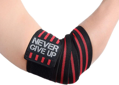 Professional Elbow Wraps, Elastic Straps Brace Support Protector for Weightlifting, Gym Fitness