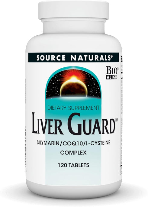 Source Naturals Liver Guard with Silymarin, CoQ10, L-Cysteine Complex - 120 Tablets for Healthy Liver Function*