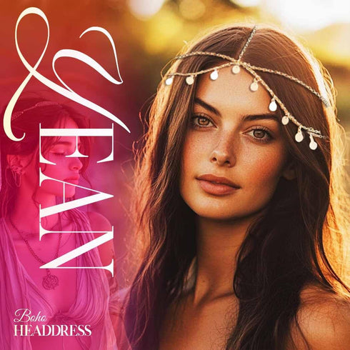 Yean Gold Sequins Head Chain, Bohemian Hair Jewelry Headpiece, Festival Headband Accessories for Women