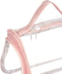 HAOGUAGUA Heavy Duty Clear Waterproof Cosmetic Bag, Transparent Travel Makeup Organizer, Pink
