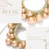 Pearl Hair Scrunchies, Rhinestone Hair Ties, Elastic Hair Bands for Women and Girls (Pack of 3)