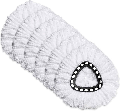 6 Pack Mop Heads Replacement for O-Ceda EasyWring Spin Mop, Microfiber Refill for Deep Cleaning