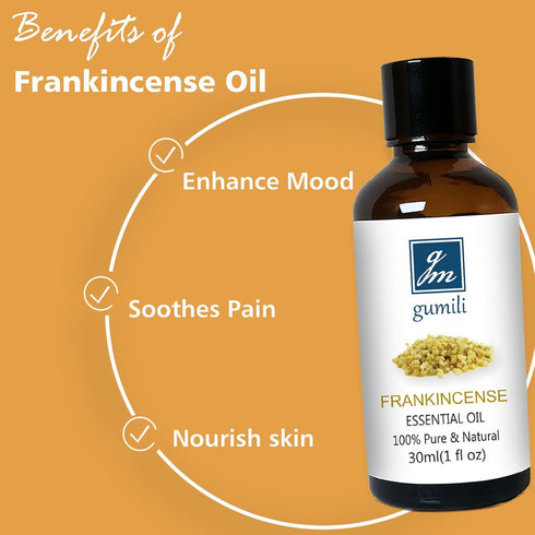 Frankincense and Myrrh Essential Oil | 100% Pure Undiluted for Skin, Hair & Aromatherapy - 1 Oz (Pack of 2)