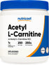 Nutricost Acetyl L-Carnitine (ALCAR) 250 Grams Powder - 1G Per Serving, 250 Servings
