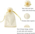 100pcs 5x7 inch Gold Gifts Wrap Bags, Organza Sheer Fabric Bulk, Drawstring Reusable Pouch for Baby Shower Favor, Craft