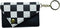 Birth Control Pill Case Check Black White Envelope Shape Keychain (Check Black/White)