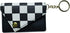 Birth Control Pill Case Check Black White Envelope Shape Keychain (Check Black/White)