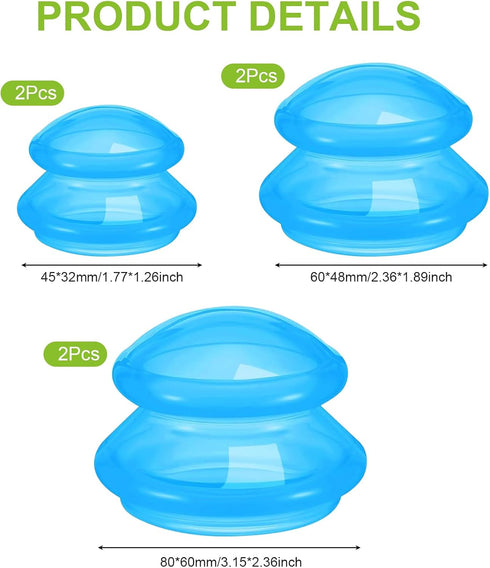 Sets Set (6 Eiito Cupping Therapy -Silicone Cups Firm Cups) Professional Massage Tool for Muscle Soreness Pain Relief