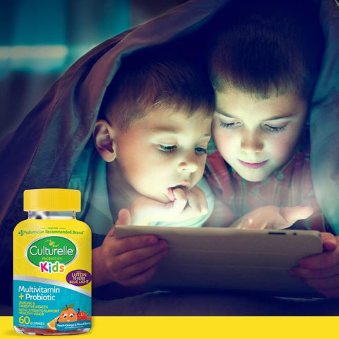 Culturelle Kids Probiotic Gummies, 60 Count, Digestive & Immune Support, Peach-Orange & Mixed Berry
