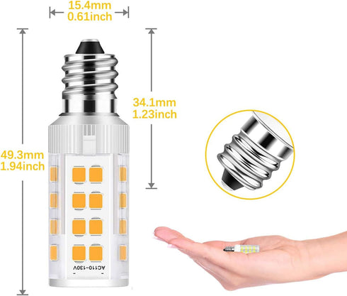 2Pack LED Makeup Mirror Bulb Replacement Mirror 20W RP34B Light Bulb fits BE151T BE71CT BE47X BE47BR for Cosmetic Vanity Makeup Mirror with Single Double Sided Lighted Magnification (6000K) by LAOYEBAOHE