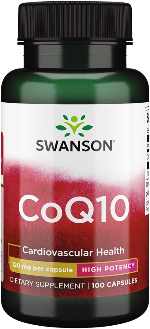 Swanson CoQ10, 100 Capsules, 120mg for Heart Health & Energy Support