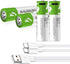 Lankoo 1.5V 2600mWh 1200 Protection,4-Pack Rechargeable AA Batteries USB Lithium ion Rechargeable AA Battery with USB