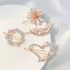 MIAO JIN 20PCS Rhinestone Flower Hair Clip Bobby Pins, Bling Crystal Love Pins for Women's Hair Accessories