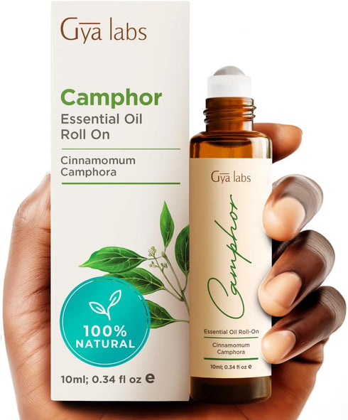 Set Set 2x0.34 oz Camphor Roll On & Manuka Oil for Skin - Essential Oils Aromatherapy Roll On with Essential Oil - fl