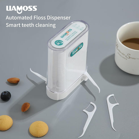Dental Floss Picks Dispenser - Automatic Pop Out Design, 108 Count Professional Flossers for Oral Care