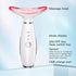 Neck Face Beauty Device: 3 in 1 Facial Massager for Skin Care, Face Sculpting Tool with Thermals, Vibration (White)