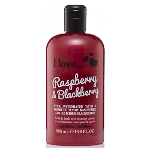 I Love... Raspberry and Blackberry Bubble Bath and Shower Creme, 500m