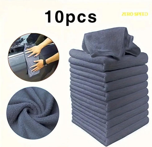 Microfiber Cleaning Towel, 10 PCS Premium Towels for Cars, Lint Free, Scratch-Free, Reusable Cleaning Rags