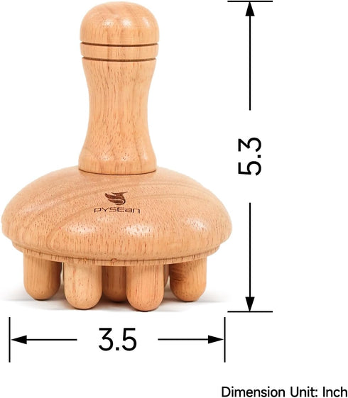 PYSEAN Wooden Mushroom Massager, Wooden Body Contouring Therapeutic Tool, Anti Cellulite, Lymphatic Drainage, Muscle
