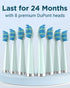 RAPHARY 4 120 8 Sonic Electric Toothbrush for Adults - Rechargeable, Modes, Green, Days Battery Life, Travel Case