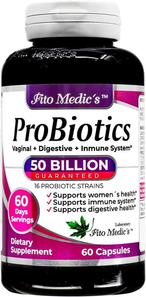 FITO MEDIC'S Lab Probiotics for Women - 50 Billion CFU - 60 Days Serving - Digestive Health Probiotic Blend