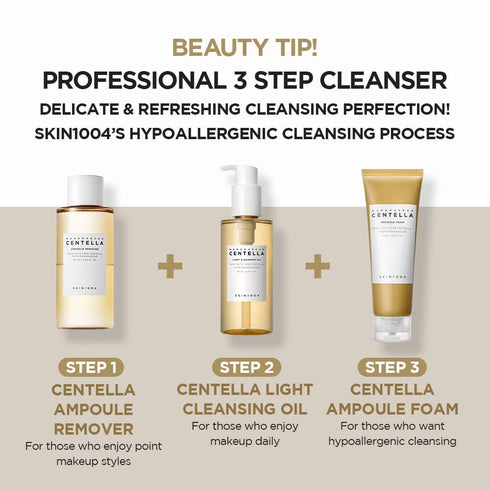 SKIN1004 Madagascar Centella Light Cleansing Oil, 6.76 fl.oz, 200ml | Gentle Korean Facial Cleanser for Double Cleansing