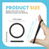 HOYOLS 100 Pcs Seamless Hair Ties, Soft Cloth Fabric Black Bands, Large Ponytail Holder for Women and Girls