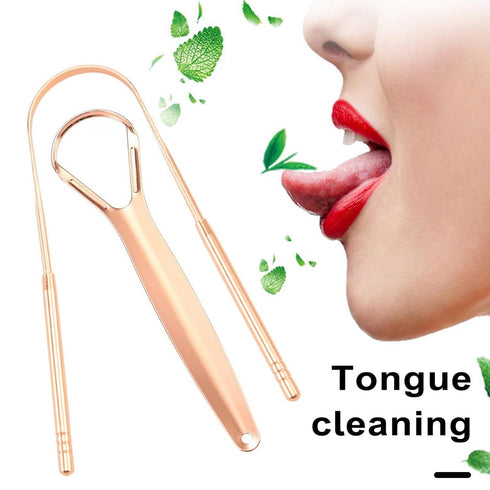 Stainless Steel Tongue Scraper, Semicircle Cleaner for Adults, Reduces Bad Breath, Oral Care Tool