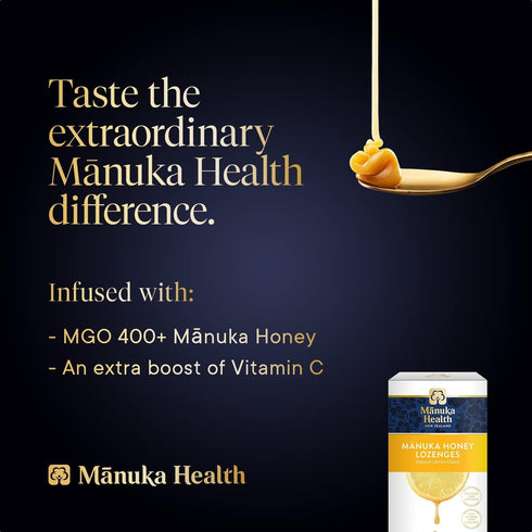 Lozenges 15 Lozenges Lozenges Immune Manuka Health Manuka Honey Lemon Flavored Natural Throat Infused with Raw Manuka