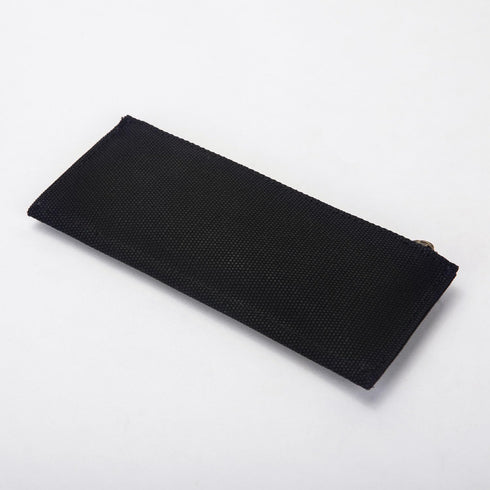 YONBEN Canvas Pencil Case, Zipper Storage Cosmetic Bag for Girls (Black, S)