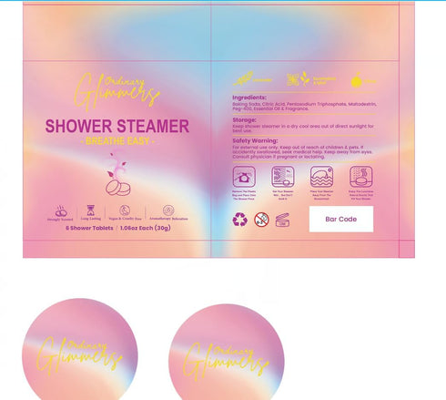 Ordinary Glimmers Shower Steamers; Lavender, Citrus, Eucalyptus and Mint; Sampler for Relaxation and Stress Relief
