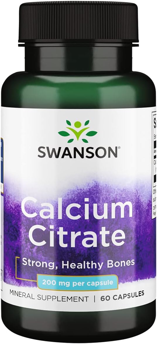 Swanson Calcium Citrate 200mg – 60 Capsules
