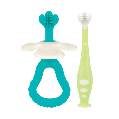 Dr. Talbot's 2-Piece Infant Toothbrush Training Set, Easy Grip Handle for 6+ Months