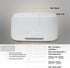 KSTPGRZK 400mL, 5-in-1 Aroma Essential Oil Diffuser & Humidifier Flame Effect Ultrasonic Diffuser with Bluetooth