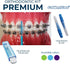 Orthodontic Oral Care Kit for Cleaning Brackets Braces, Includes Toothbrush, Dental Floss, Wax, and Case (Blue)