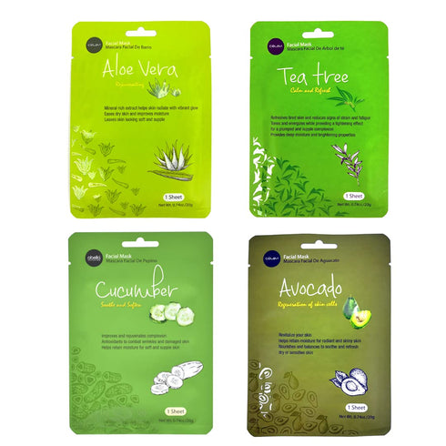 Celavi Essence Facial Sheet Mask Variety Set - 17 Packs of Classic Korean Skincare