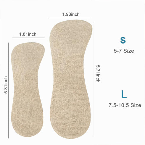 (2 Pairs) Weight Shifting Insoles for High Heels, Gel Cushion Inserts for Pain Relief, Self-Adhesive Anti-Slip Heel Pad