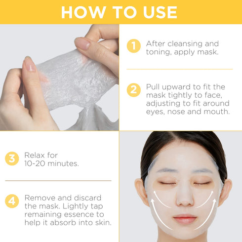 MEDIHEAL Vita Essential Face Mask - Best Korean Sheet Mask 10 Sheets for All Skin Types, Smoothing, Tightening,